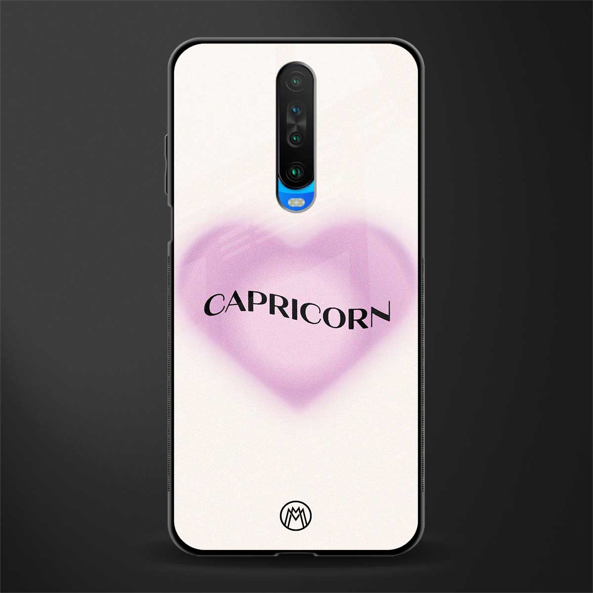 capricorn minimalistic glass case for poco x2 image