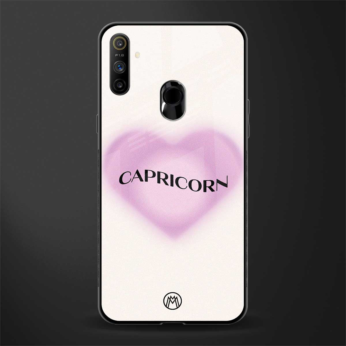 capricorn minimalistic glass case for realme narzo 10a image