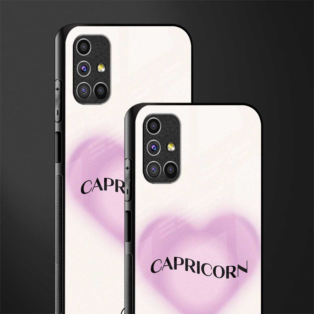 capricorn minimalistic glass case for samsung galaxy m31s image-2