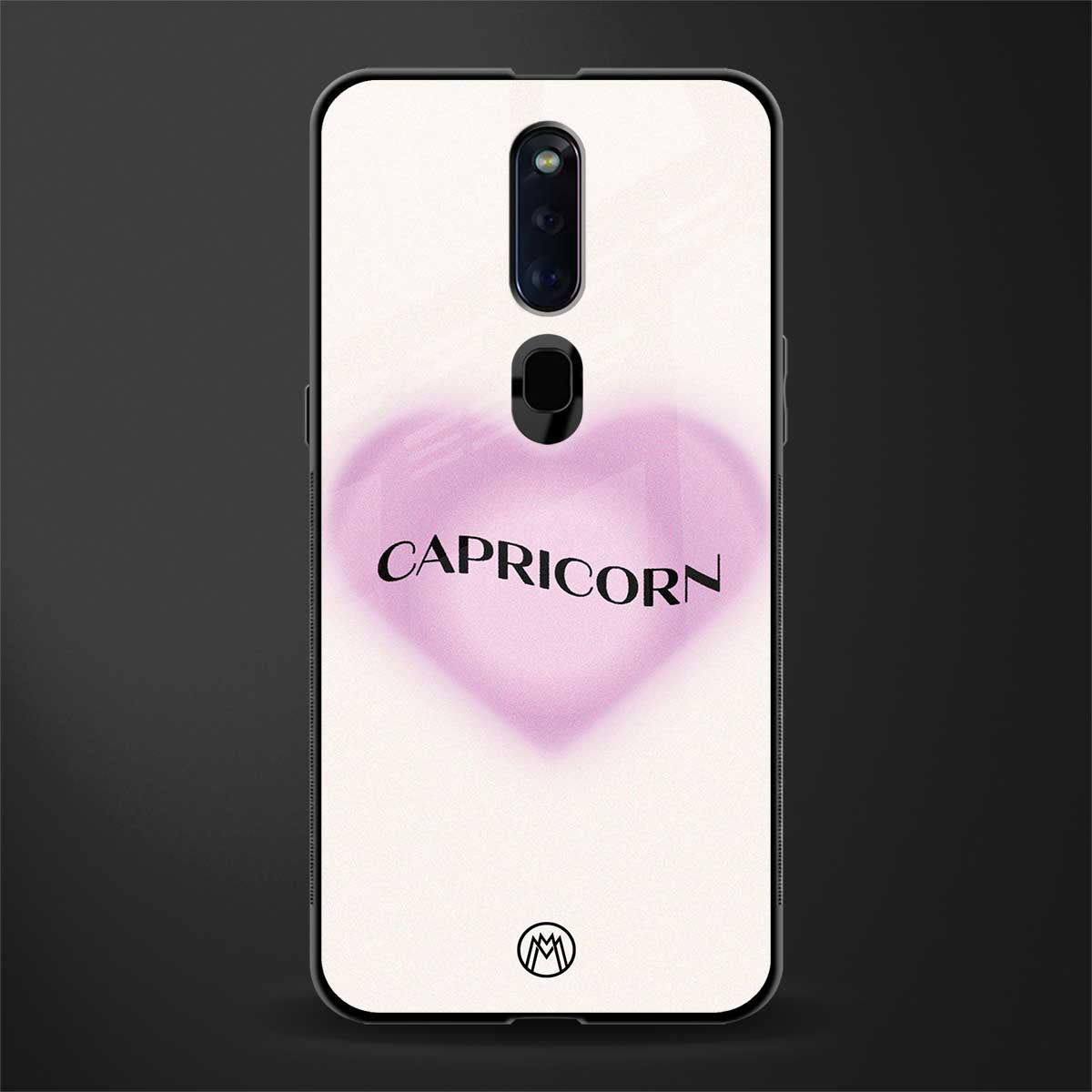 capricorn minimalistic glass case for oppo f11 pro image