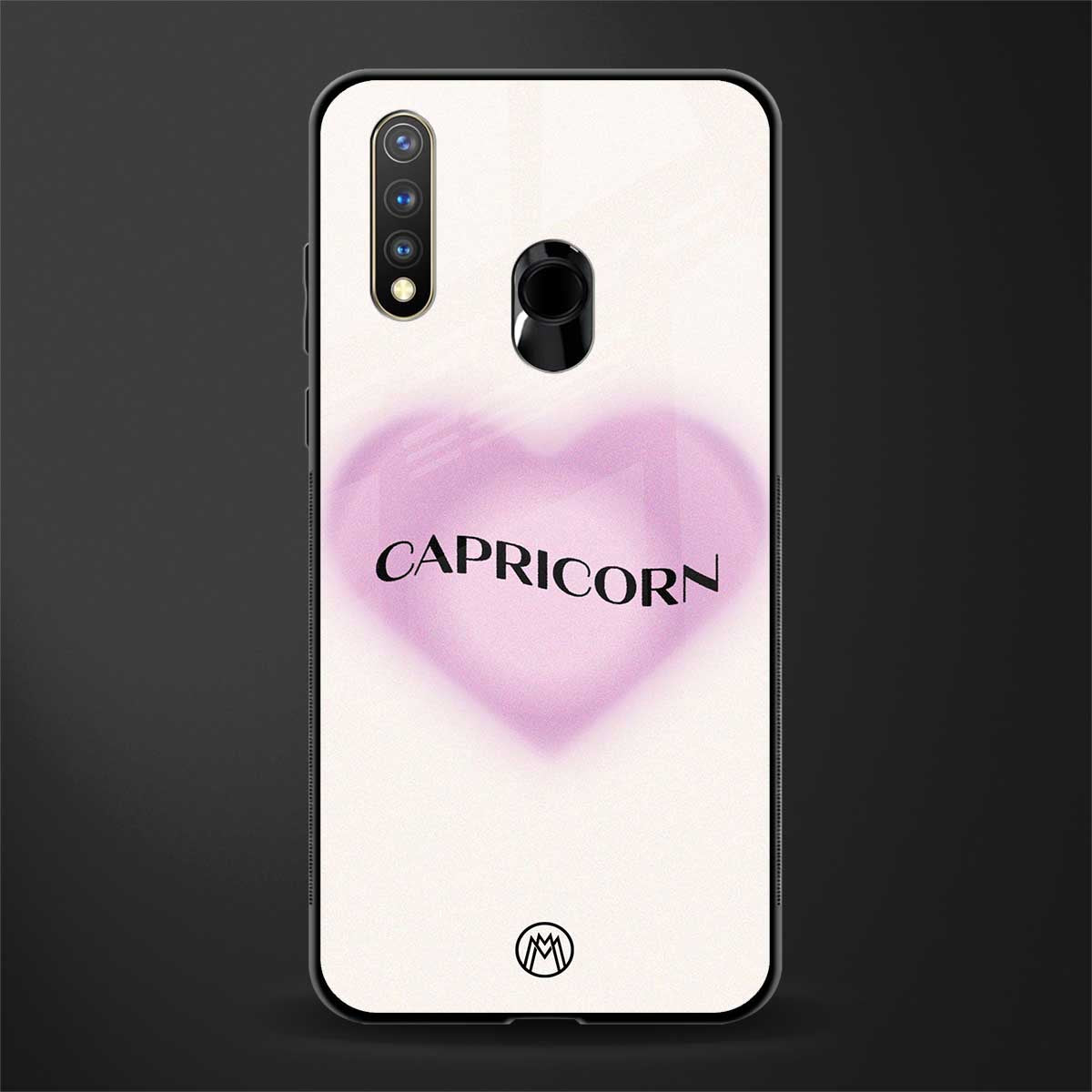 capricorn minimalistic glass case for vivo u20 image