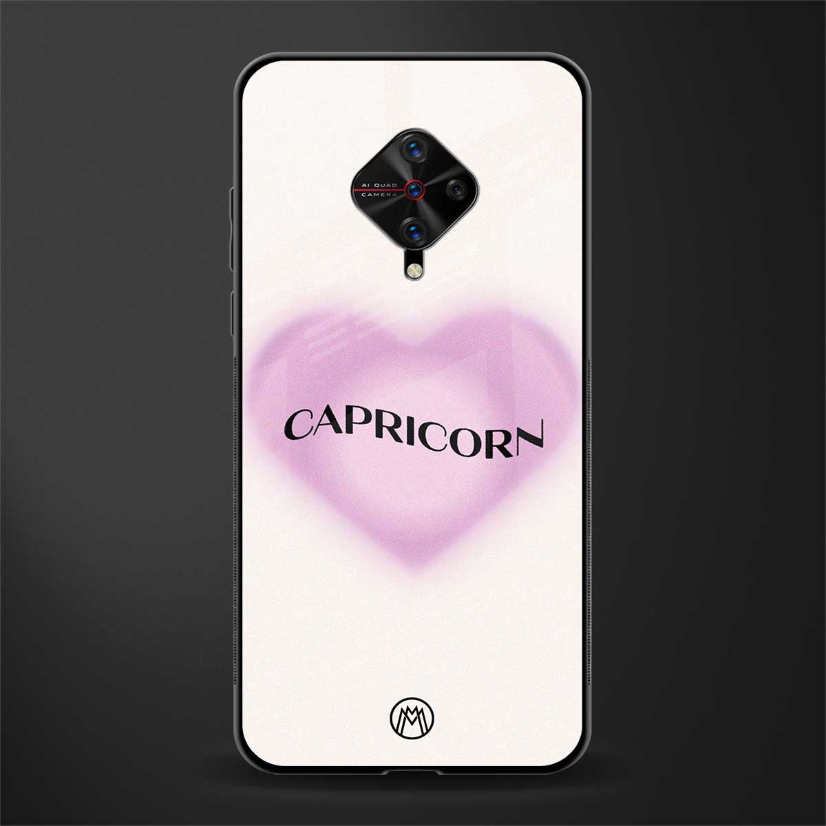 capricorn minimalistic glass case for vivo s1 pro image