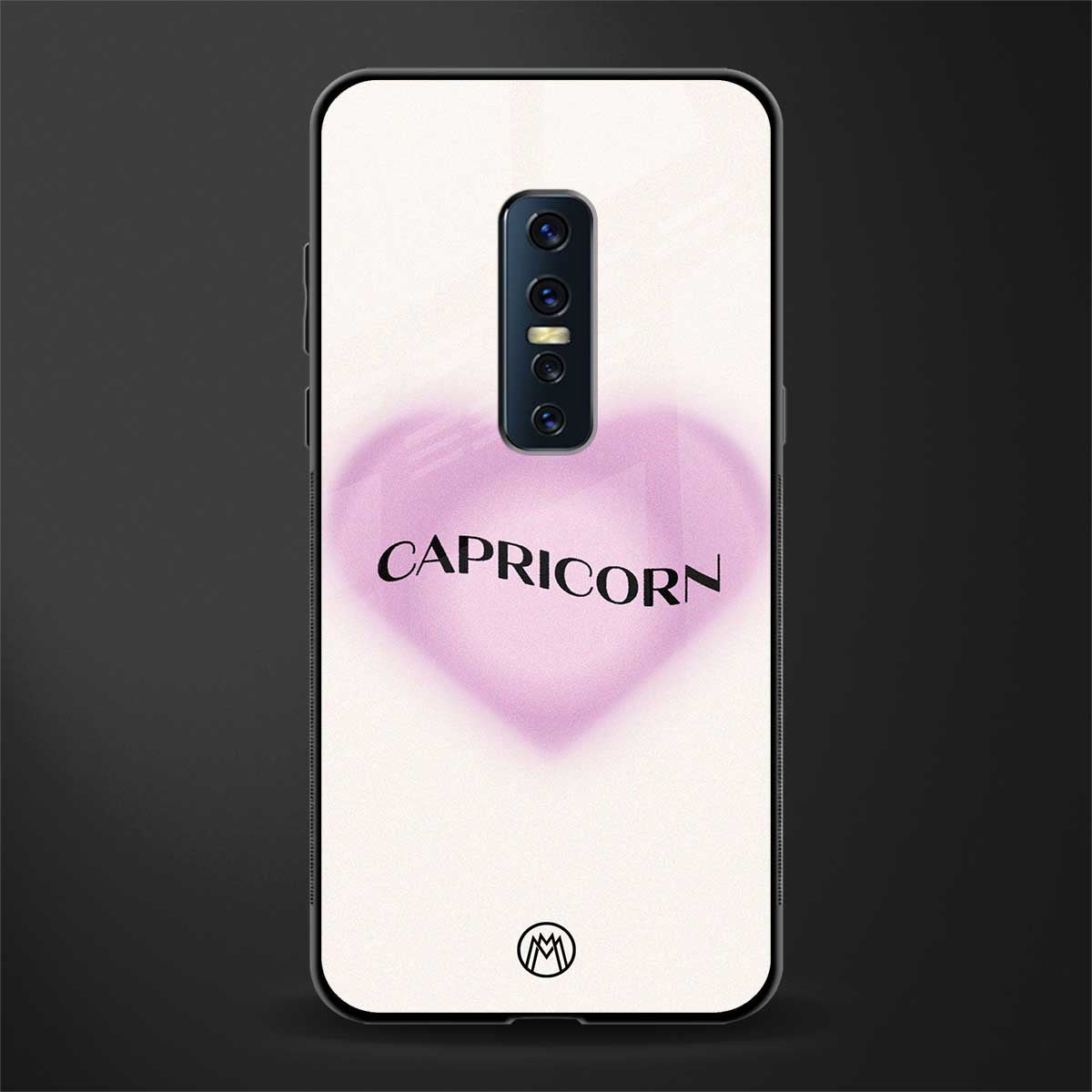 capricorn minimalistic glass case for vivo v17 pro image
