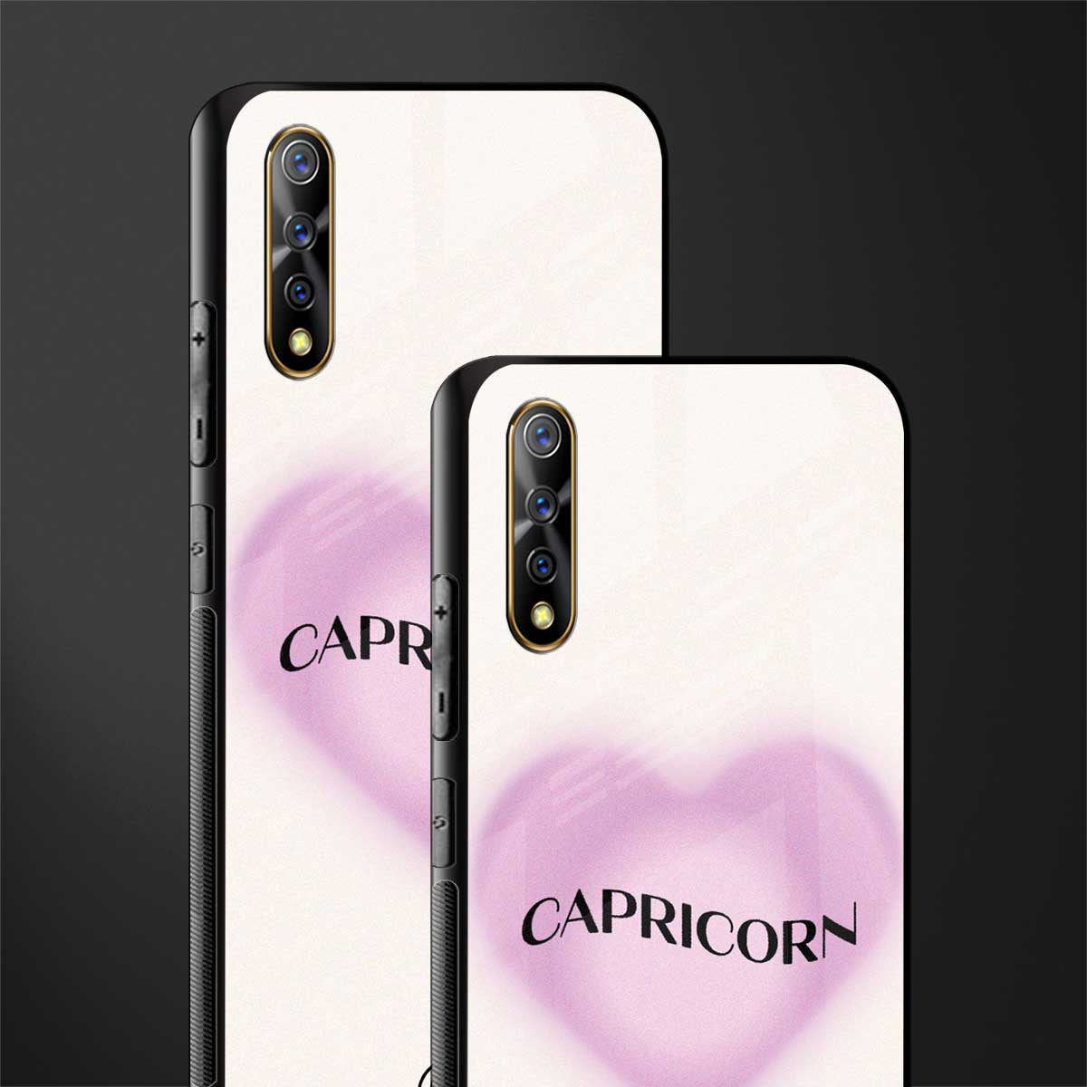 capricorn minimalistic glass case for vivo s1 image-2