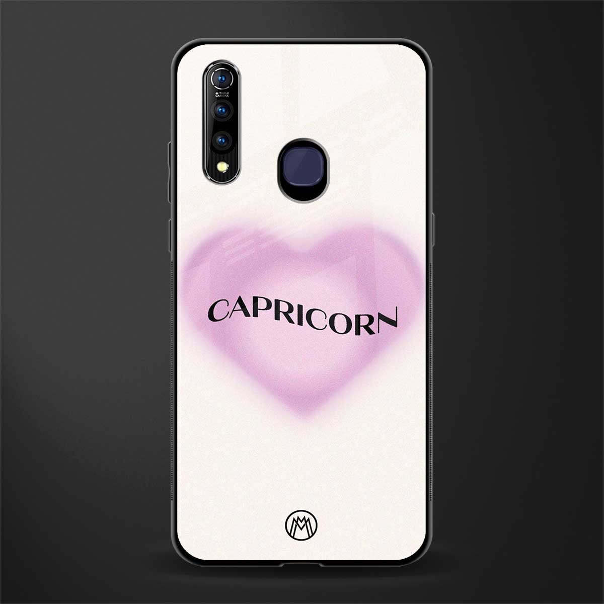 capricorn minimalistic glass case for vivo z1 pro image