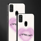 capricorn minimalistic glass case for samsung galaxy m30s image-2