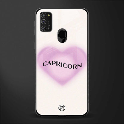 capricorn minimalistic glass case for samsung galaxy m21 image
