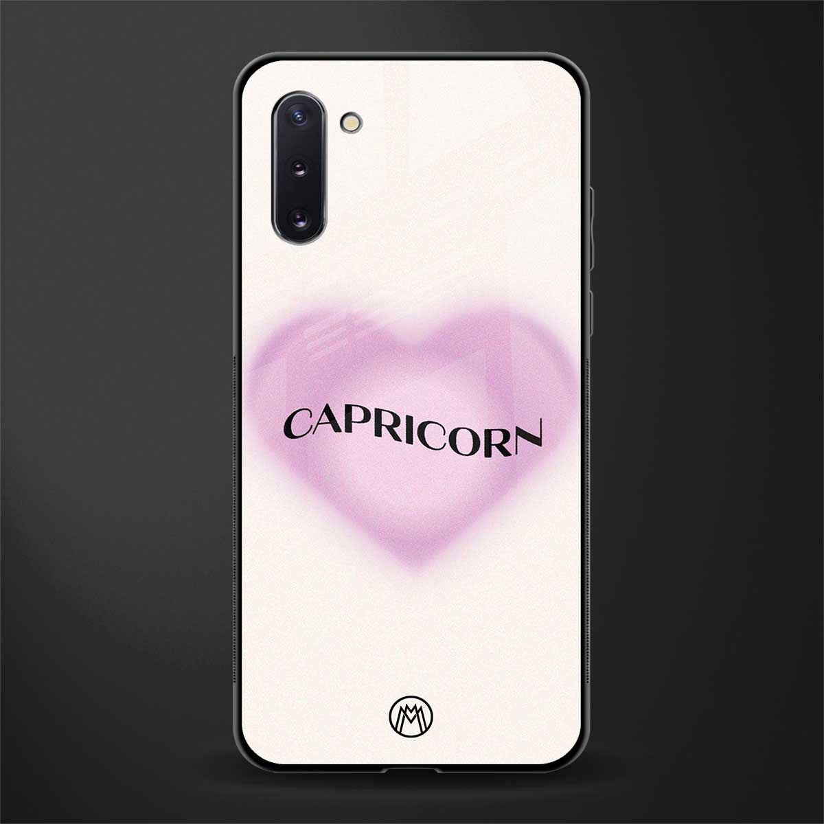 capricorn minimalistic glass case for samsung galaxy note 10 image