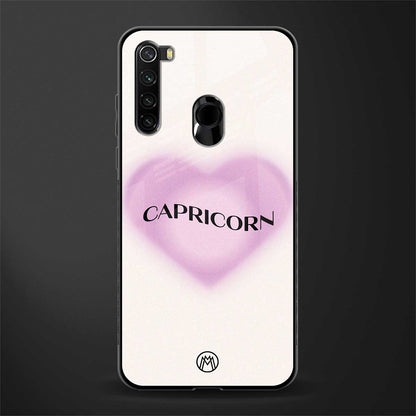 capricorn minimalistic glass case for redmi note 8 image