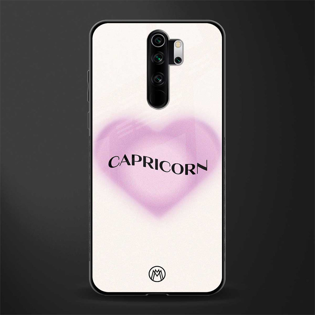 capricorn minimalistic glass case for redmi note 8 pro image