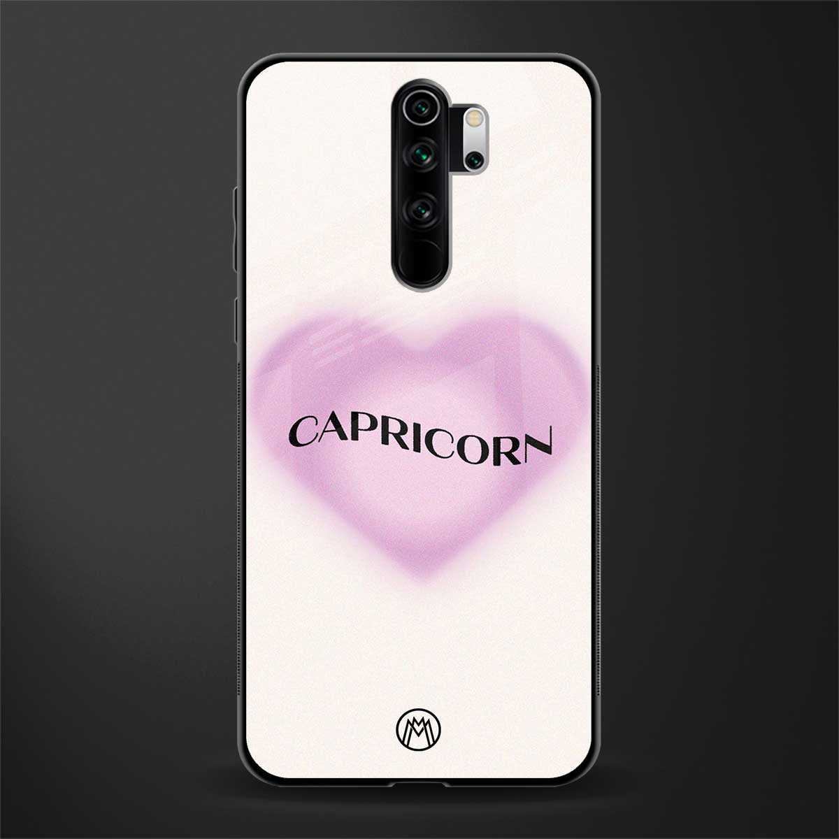 capricorn minimalistic glass case for redmi note 8 pro image