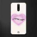 capricorn minimalistic glass case for redmi 8 image