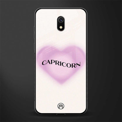 capricorn minimalistic glass case for redmi 8a image
