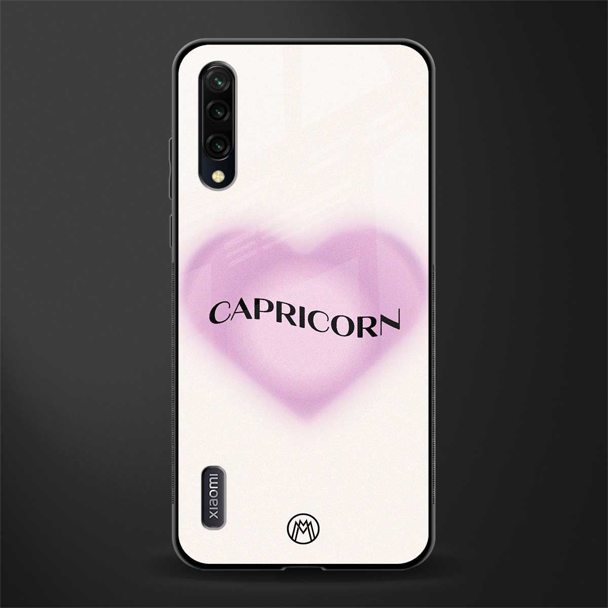 capricorn minimalistic glass case for mi a3 redmi a3 image
