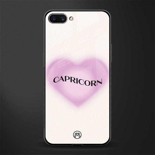 capricorn minimalistic glass case for oppo a3s image