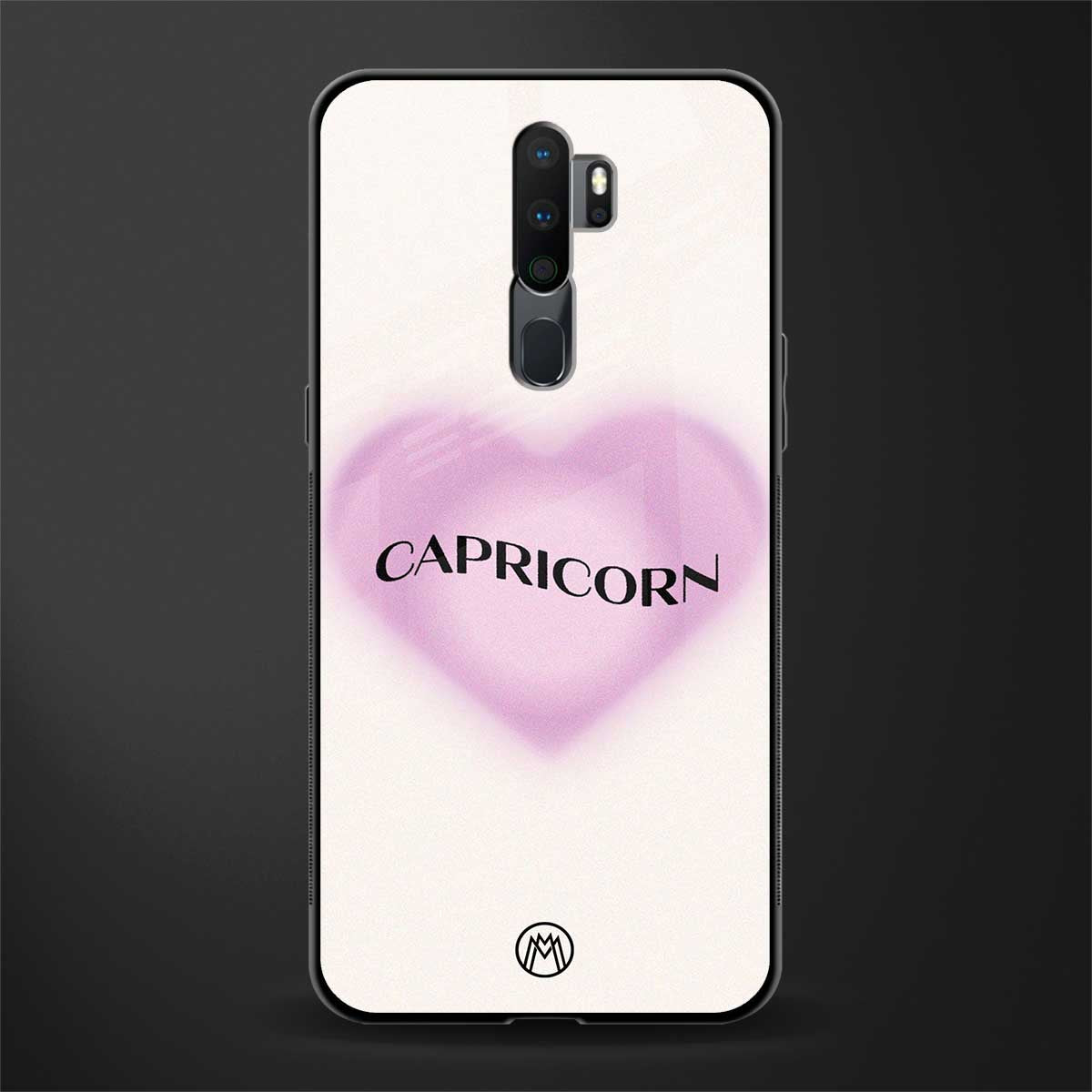 capricorn minimalistic glass case for oppo a9 2020 image