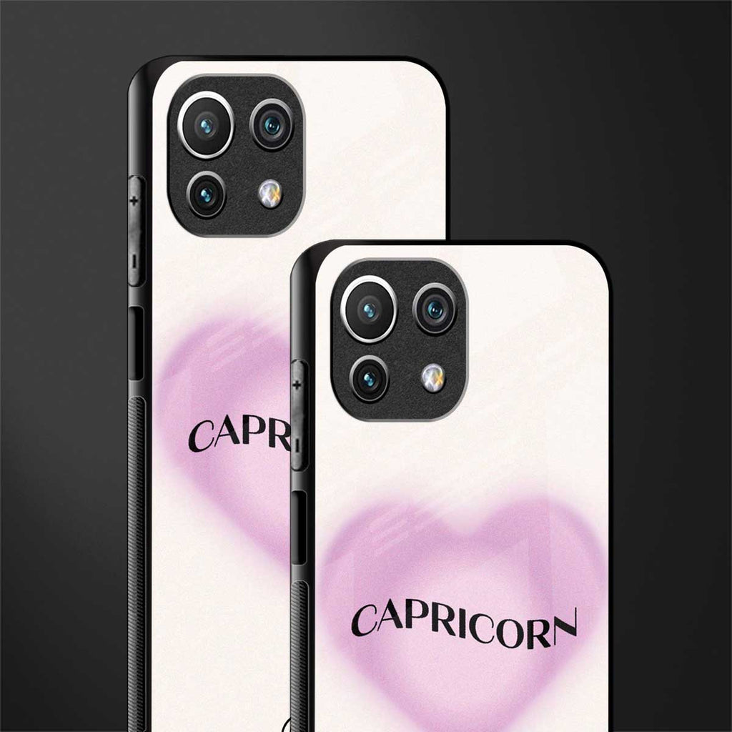 capricorn minimalistic glass case for mi 11 lite image-2