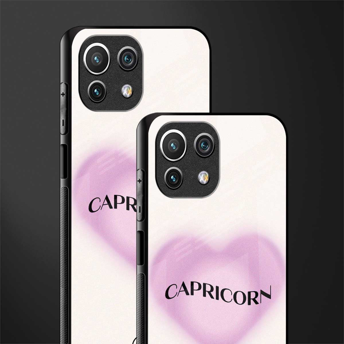 capricorn minimalistic glass case for mi 11 lite image-2
