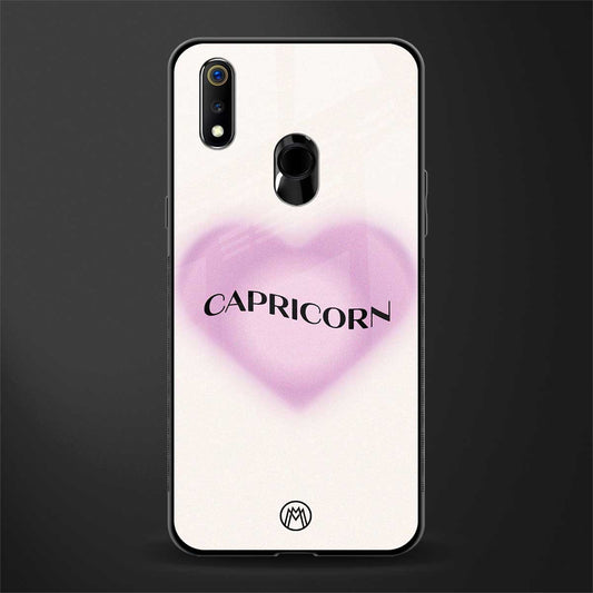 capricorn minimalistic glass case for realme 3 pro image