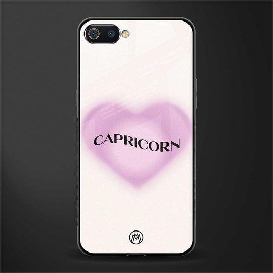 capricorn minimalistic glass case for realme c2 image