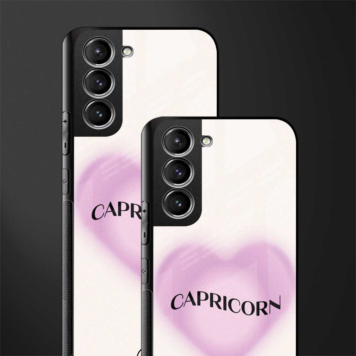 capricorn minimalistic glass case for samsung galaxy s22 5g image-2