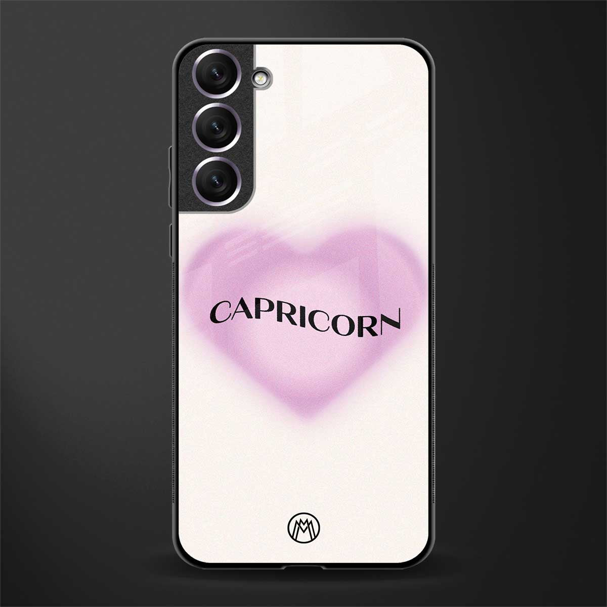 capricorn minimalistic glass case for samsung galaxy s21 fe 5g image