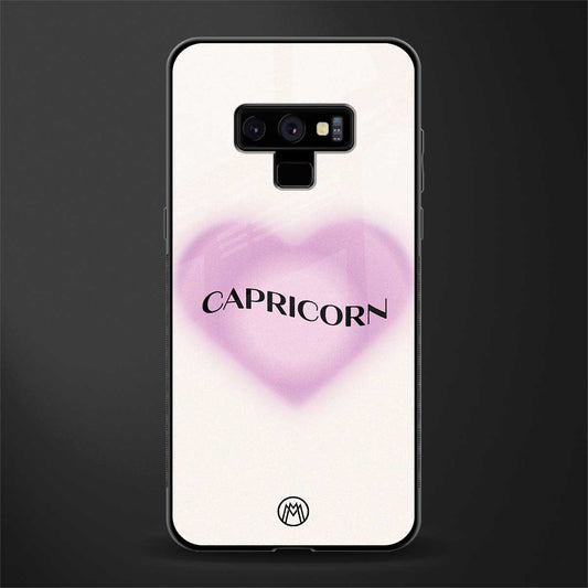 capricorn minimalistic glass case for samsung galaxy note 9 image