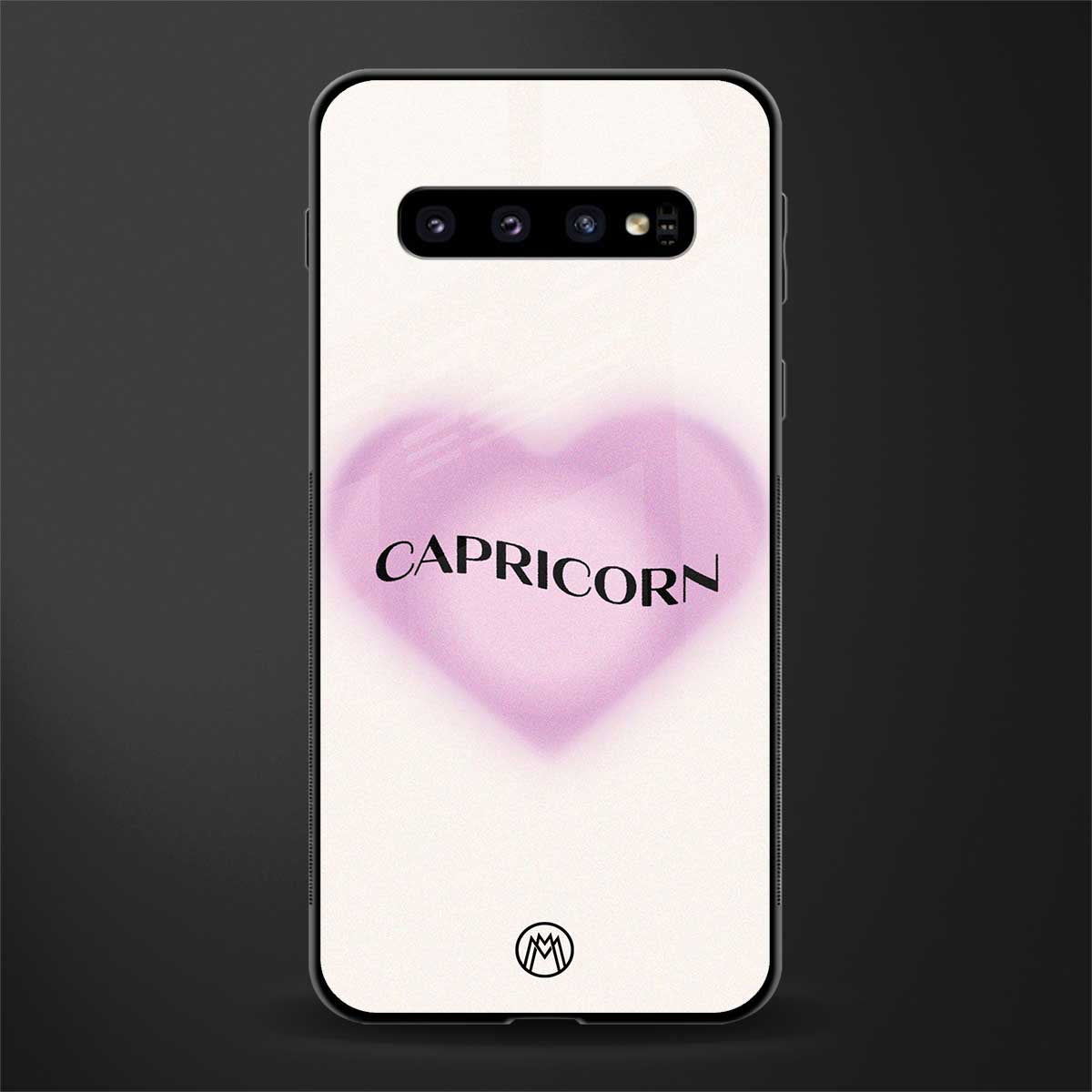 capricorn minimalistic glass case for samsung galaxy s10 image