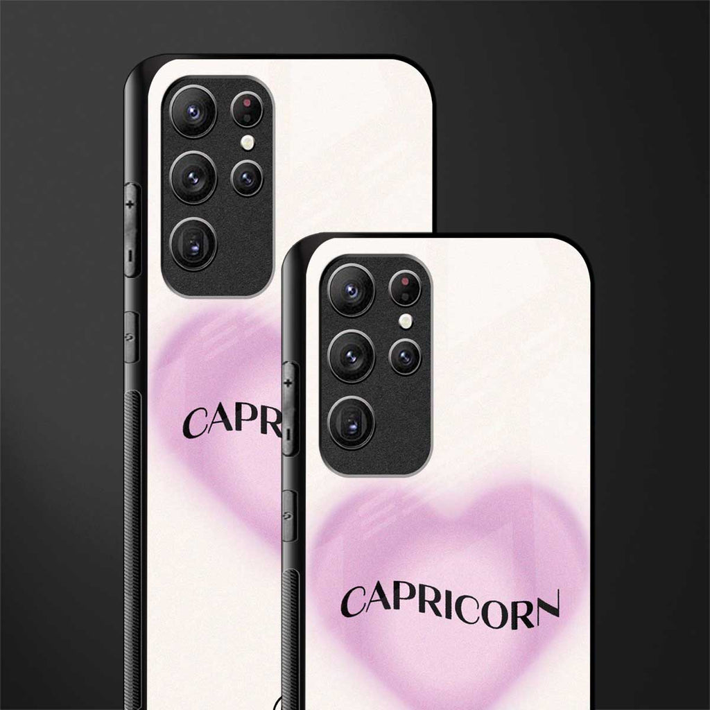 capricorn minimalistic glass case for samsung galaxy s22 ultra 5g image-2