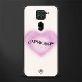 capricorn minimalistic glass case for redmi note 9 image