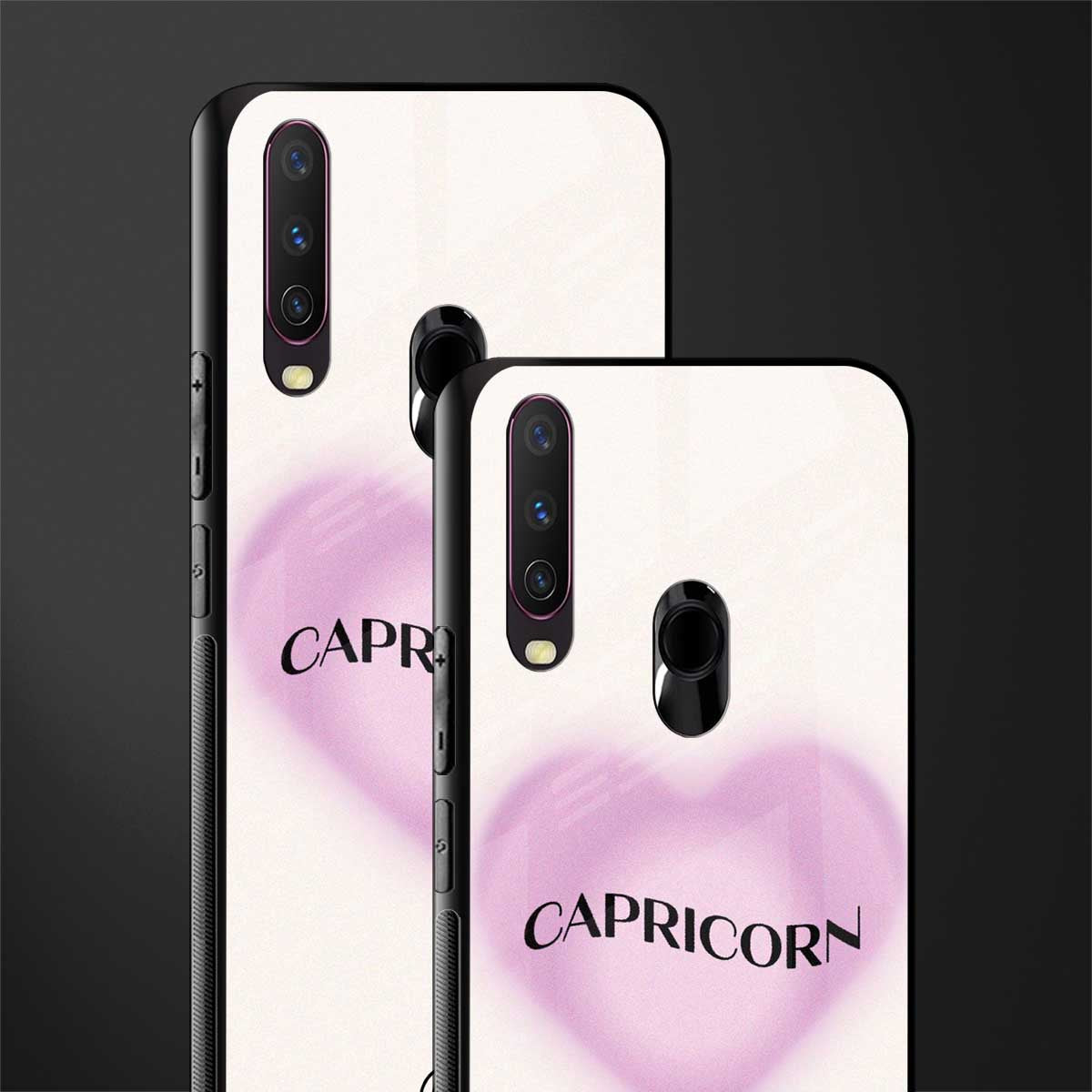 capricorn minimalistic glass case for vivo y17 image-2