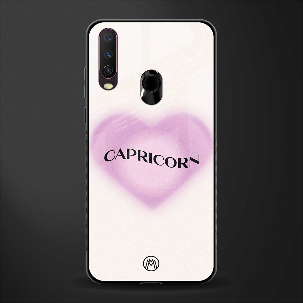 capricorn minimalistic glass case for vivo y12 image