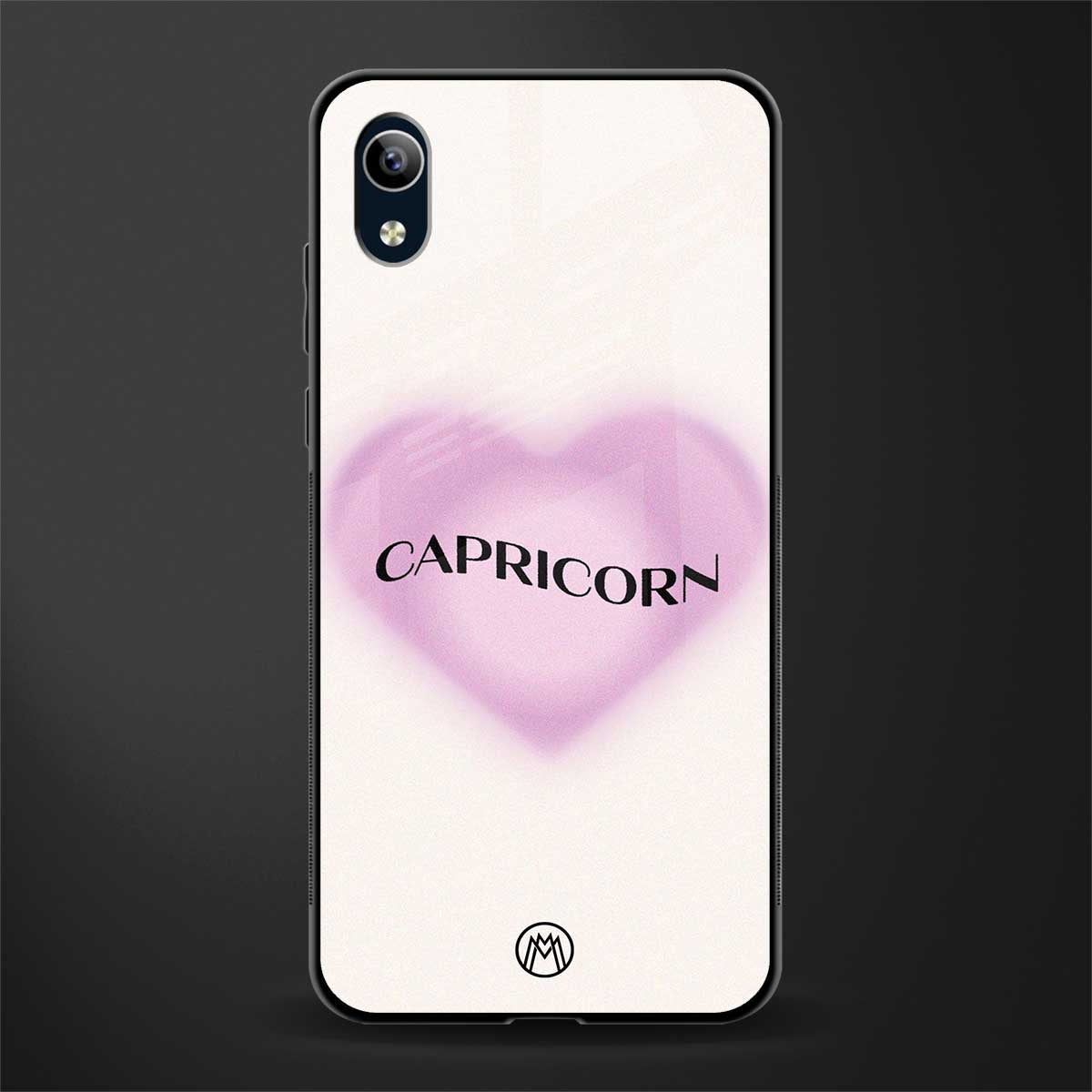capricorn minimalistic glass case for vivo y1s without fingerprint image