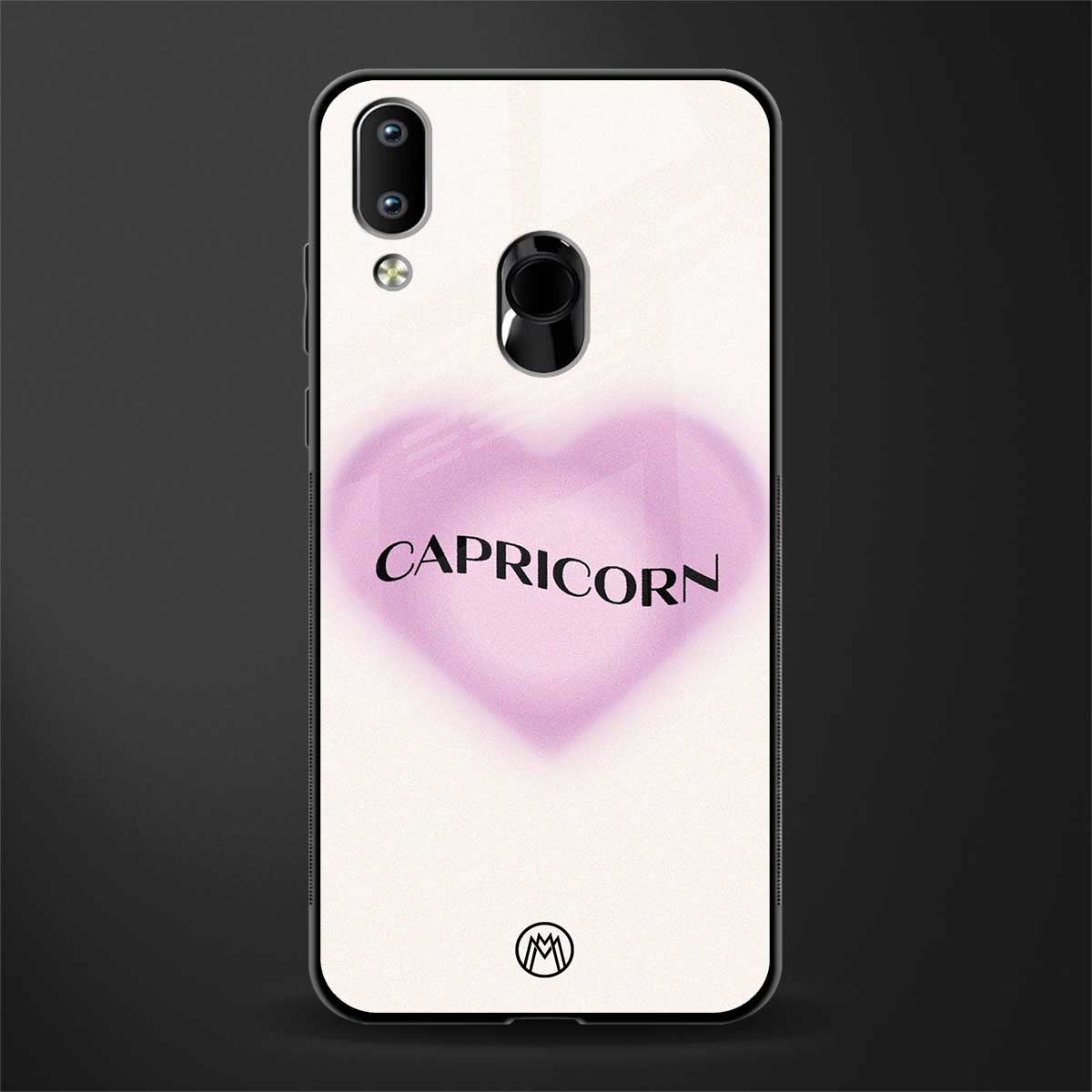 capricorn minimalistic glass case for vivo y95 image