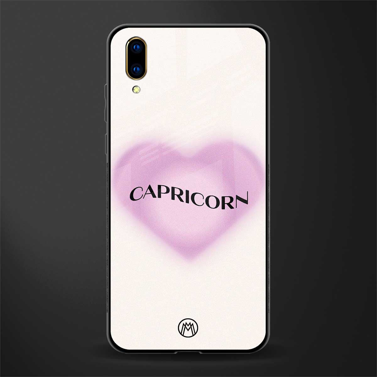 capricorn minimalistic glass case for vivo v11 pro image