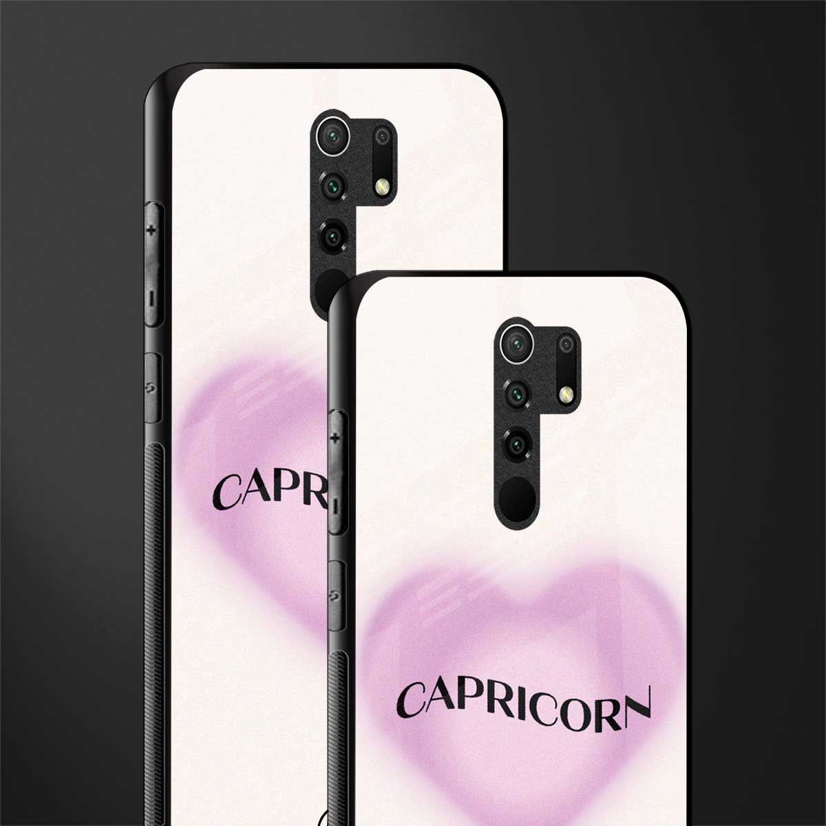 capricorn minimalistic glass case for redmi 9 prime image-2