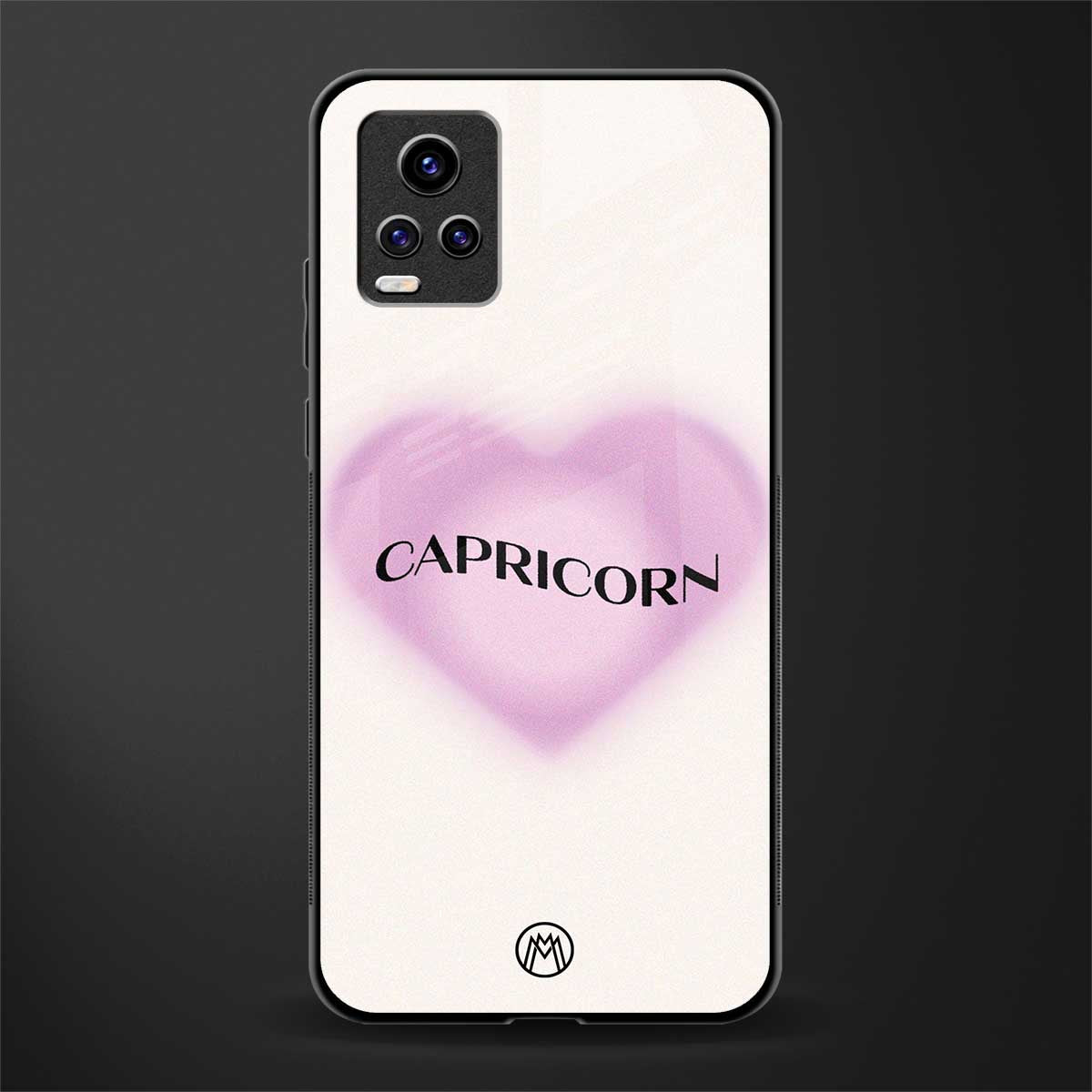 capricorn minimalistic glass case for vivo v20 image