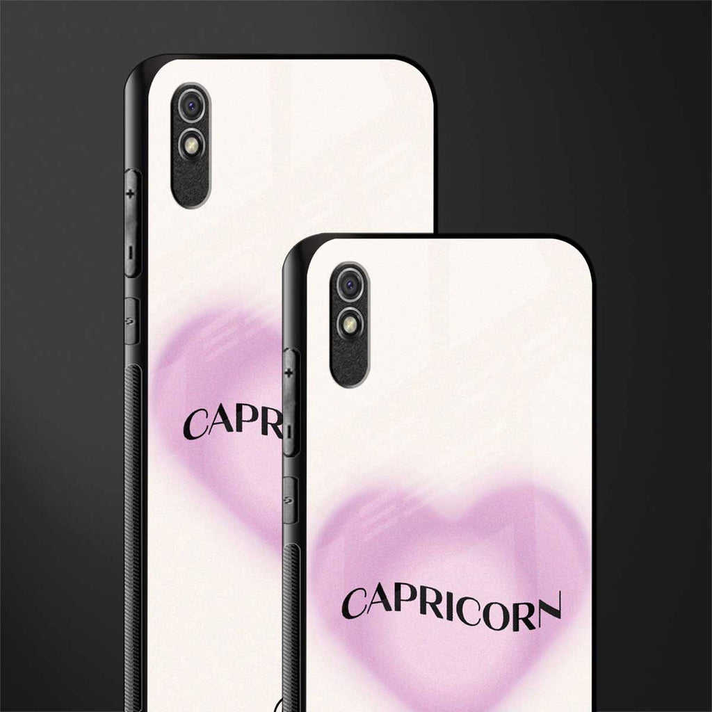 capricorn minimalistic glass case for redmi 9a image-2