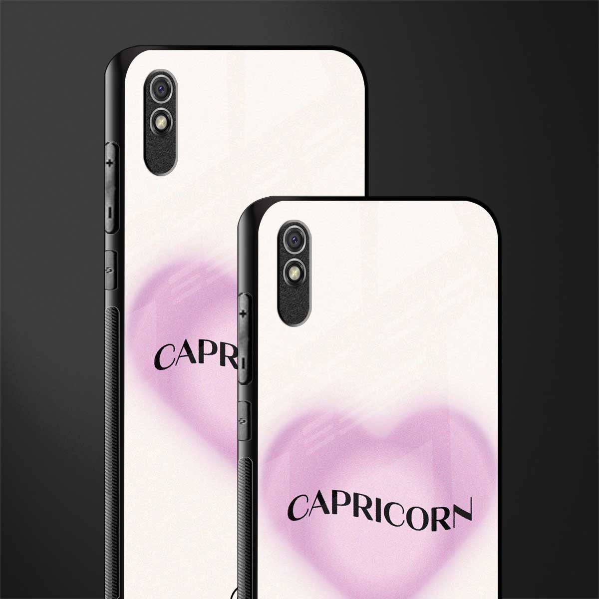 capricorn minimalistic glass case for redmi 9a image-2