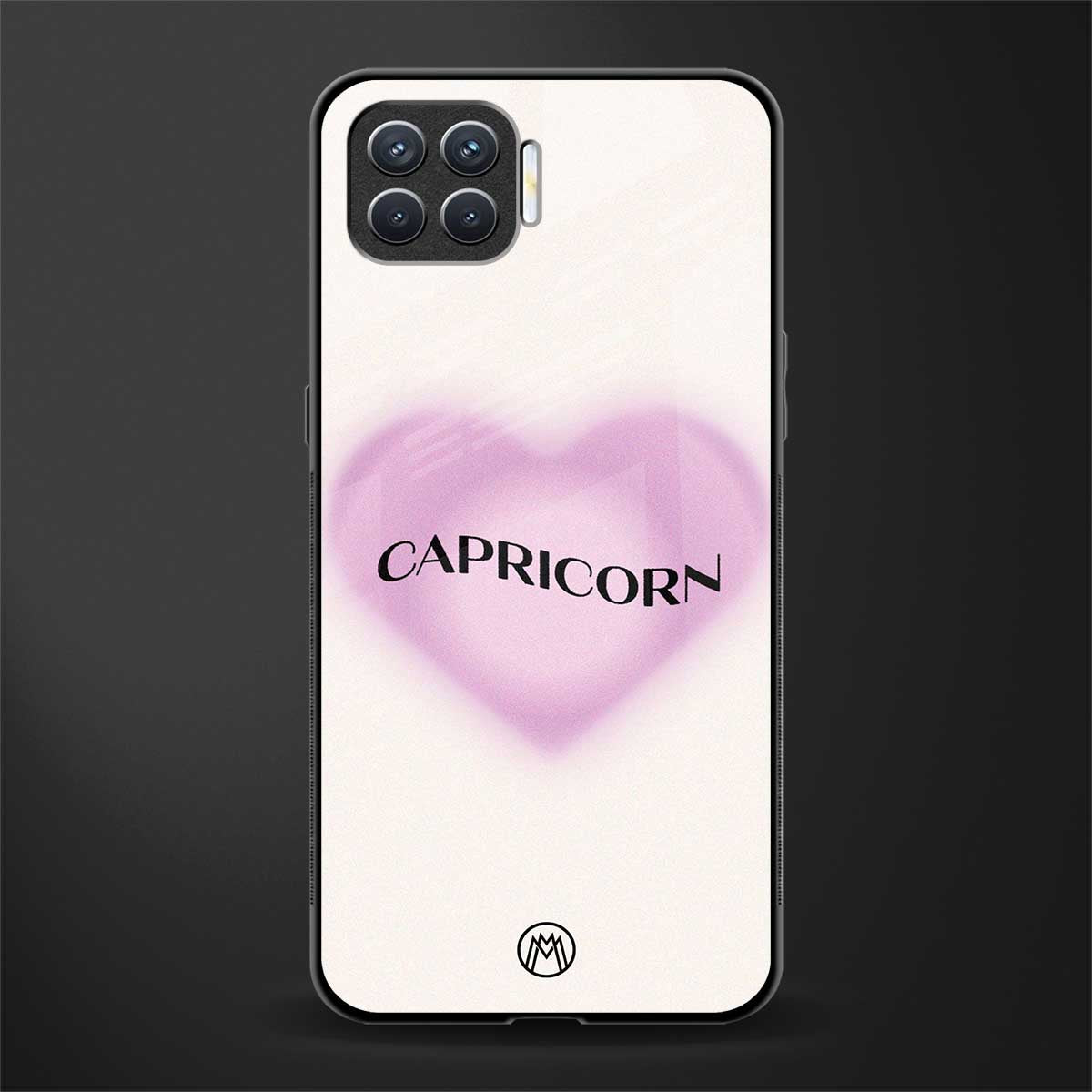 capricorn minimalistic glass case for oppo f17 image