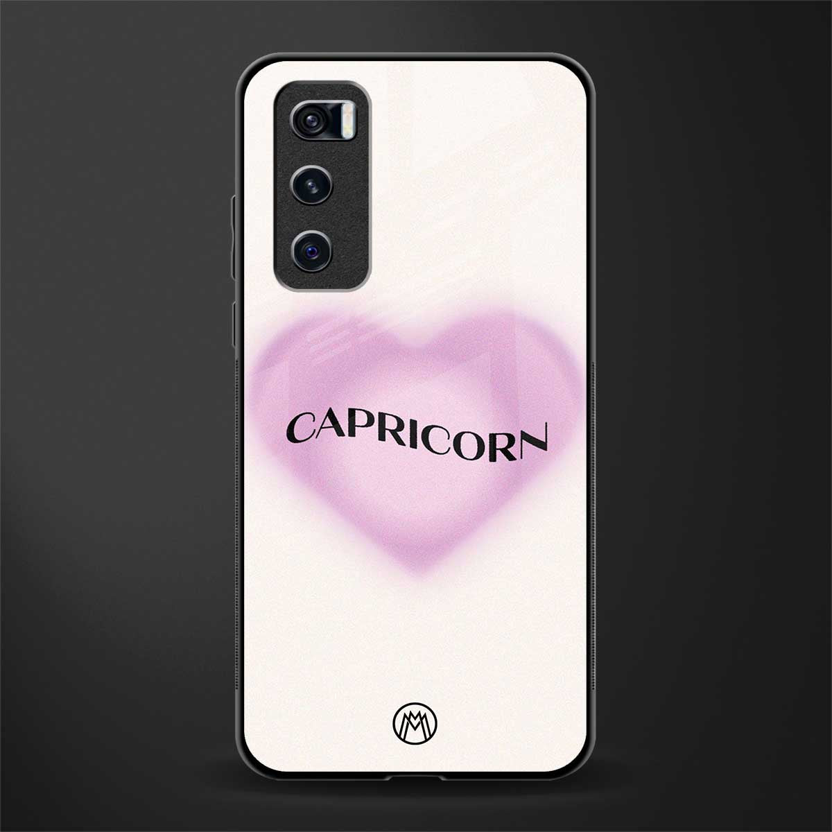 capricorn minimalistic glass case for vivo v20 se image
