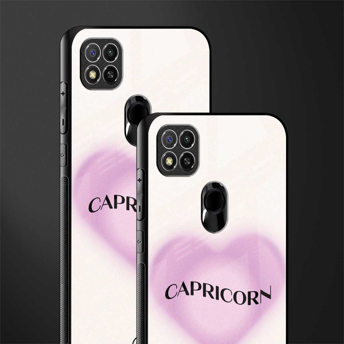 capricorn minimalistic glass case for redmi 9 image-2