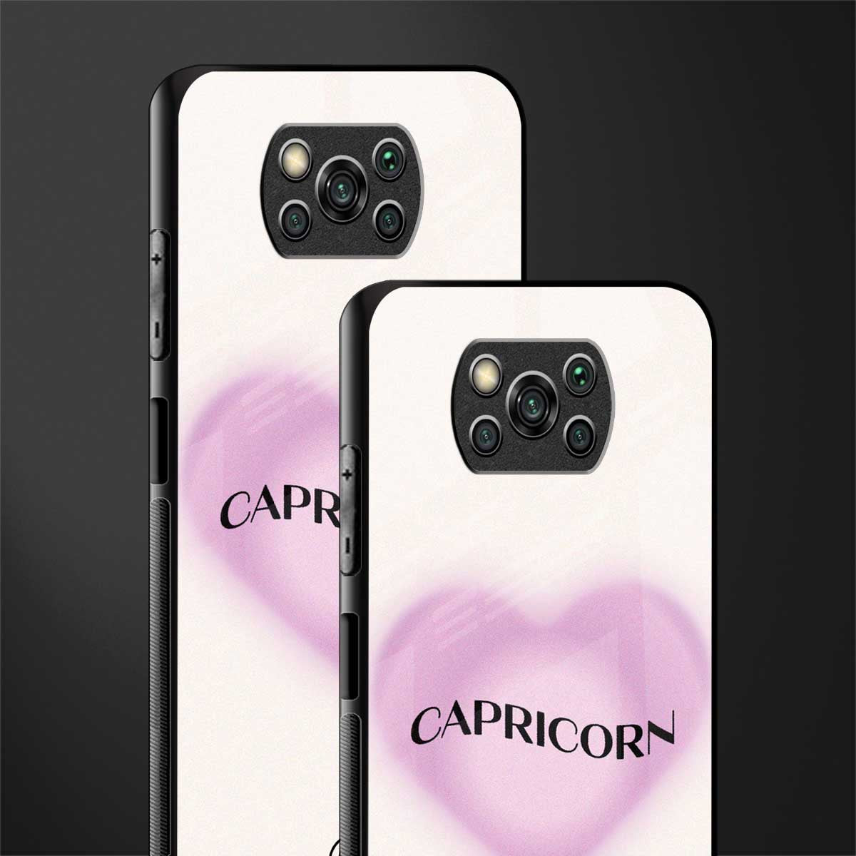 capricorn minimalistic glass case for poco x3 pro image-2