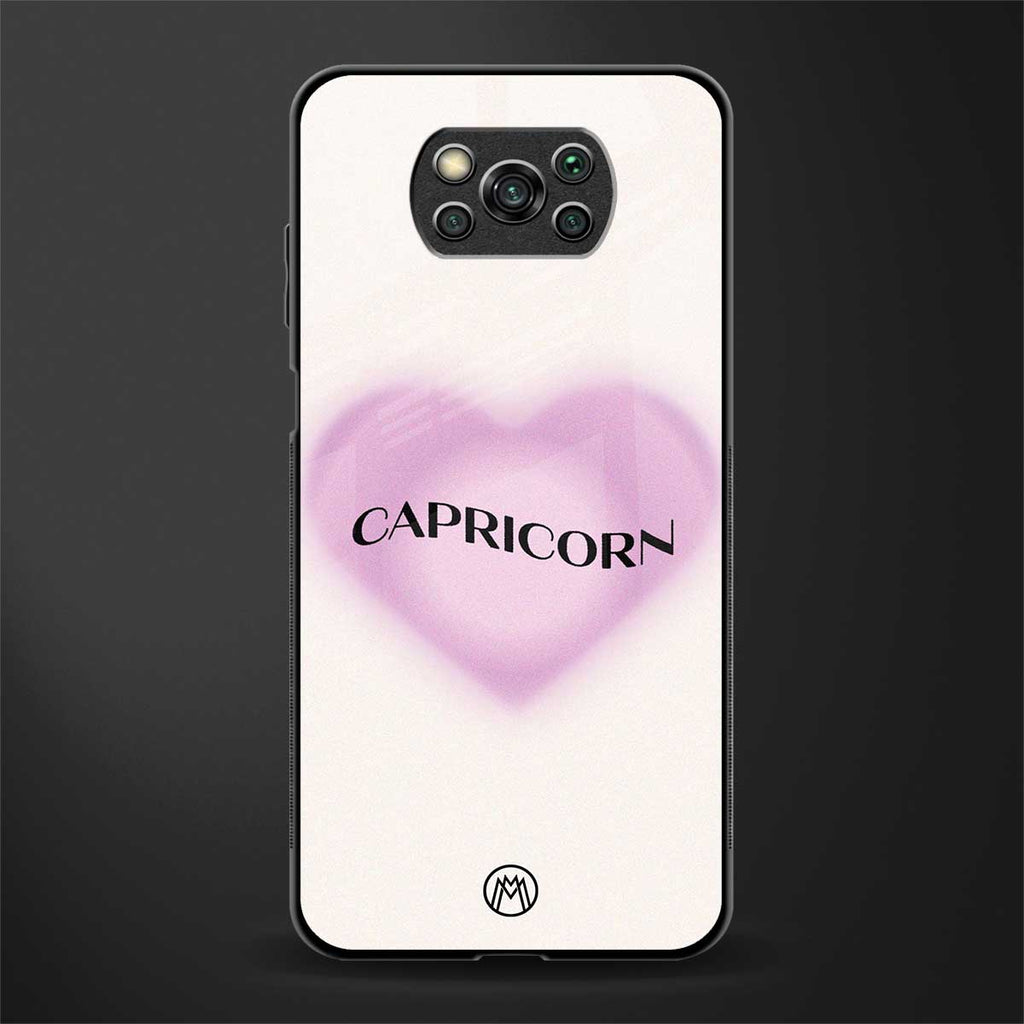capricorn minimalistic glass case for poco x3 image