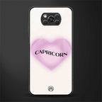 capricorn minimalistic glass case for poco x3 pro image