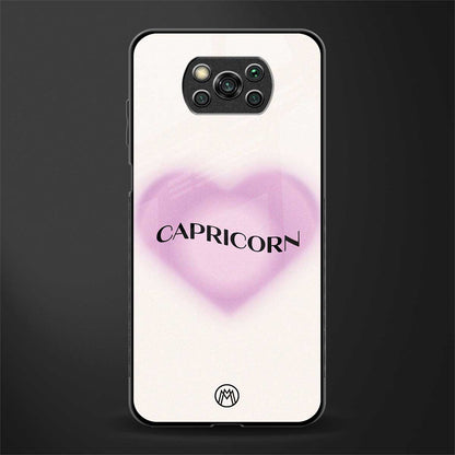 capricorn minimalistic glass case for poco x3 pro image