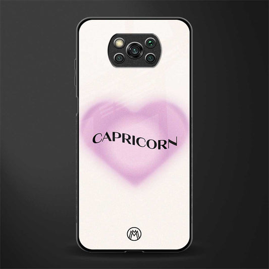 capricorn minimalistic glass case for poco x3 pro image