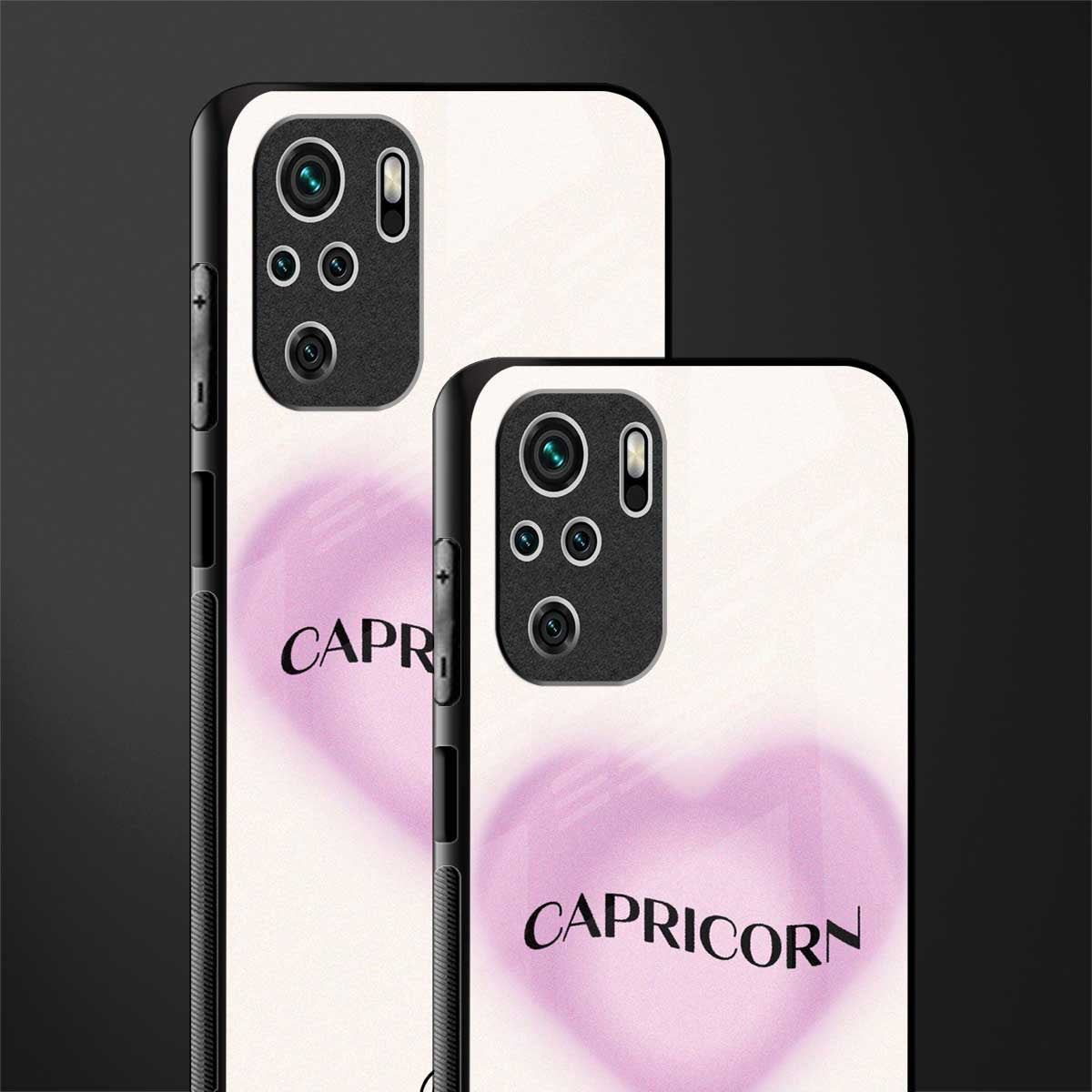 capricorn minimalistic glass case for redmi note 10 image-2