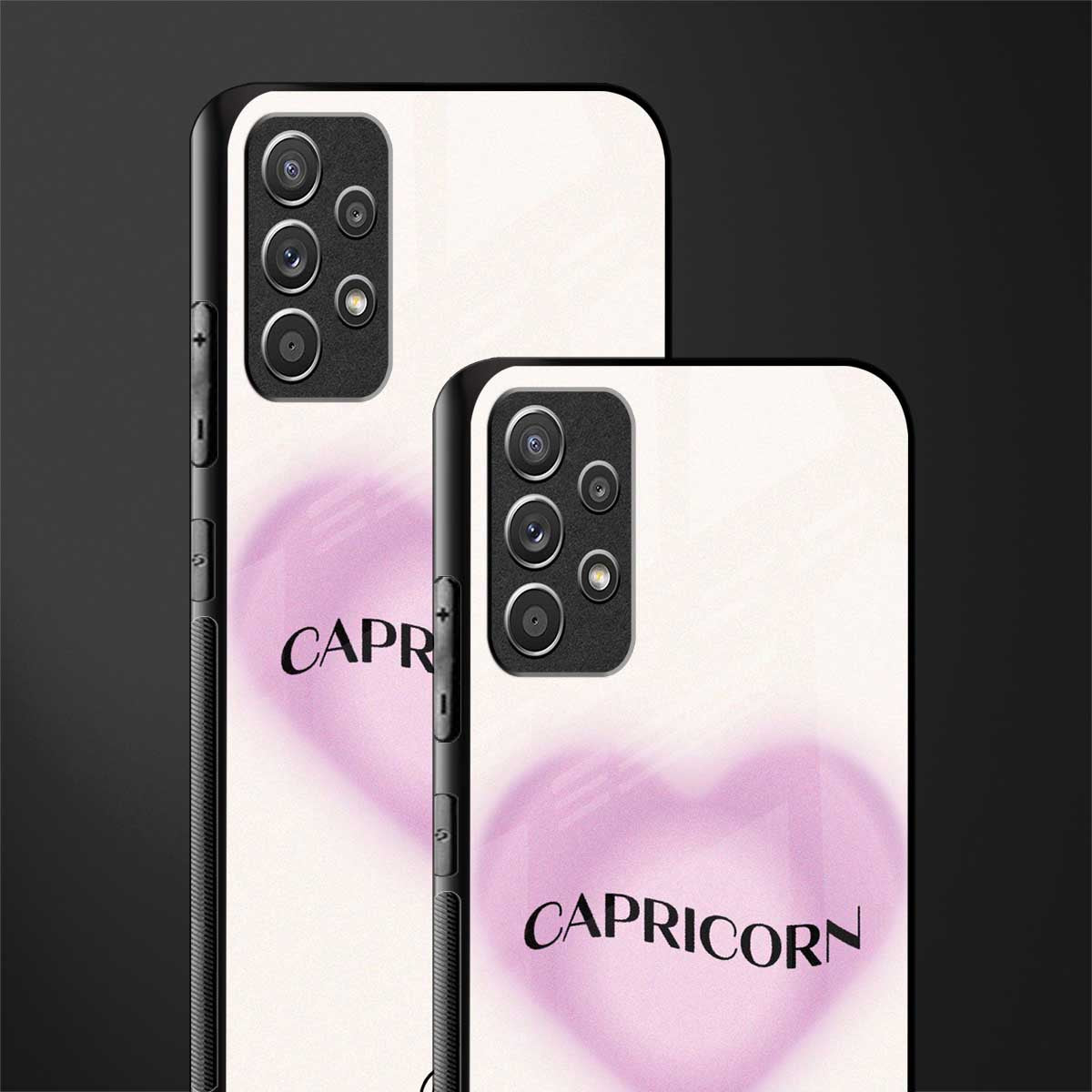 capricorn minimalistic glass case for samsung galaxy a52 image-2