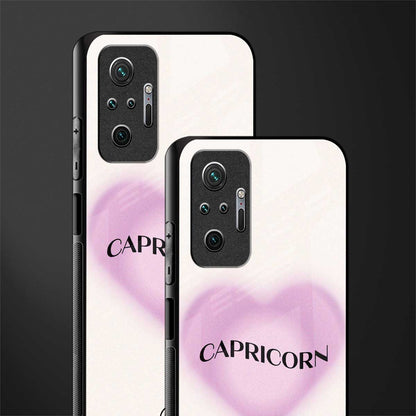 capricorn minimalistic glass case for redmi note 10 pro image-2